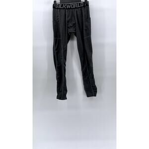SILKWORLD Pro Men’s Blue-Black Elasticized Waist Compression Pants SZ M